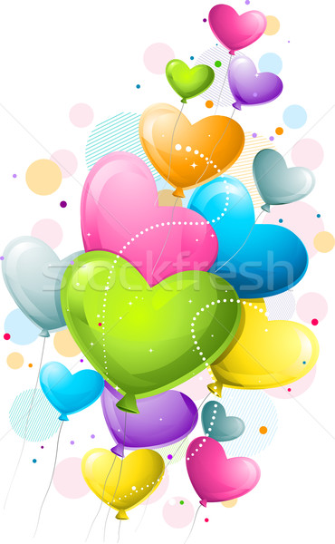 Heart-shaped Balloons Stock photo © lenm