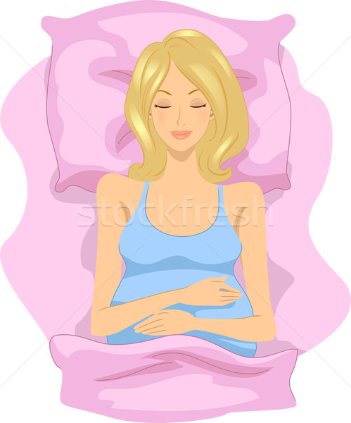 Pregnant Woman Sleeping Stock photo © lenm