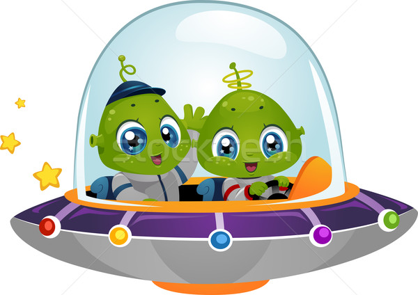 Aliens Space Ship Stock photo © lenm