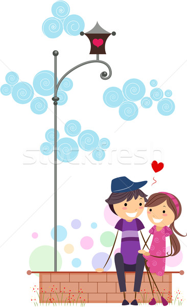 Stick Figure Couple Stock photo © lenm