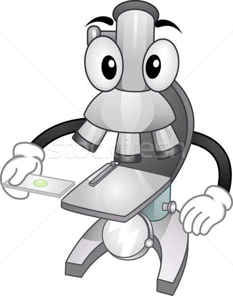 Microscop mascota ilustrare aluneca Imagine de stoc © lenm