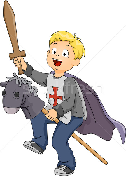Boy Knight Stock photo © lenm