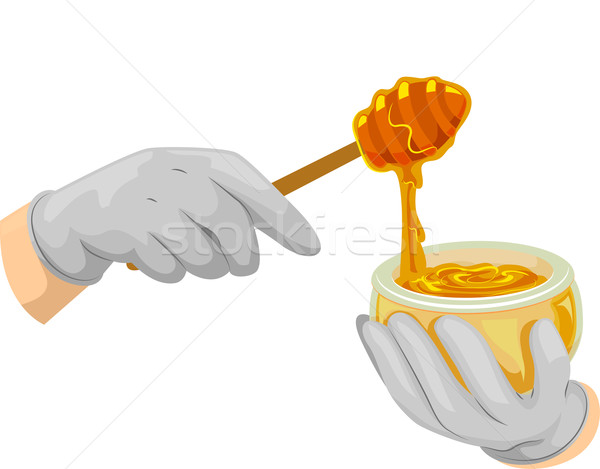 Hand Gloves Honey Stock photo © lenm