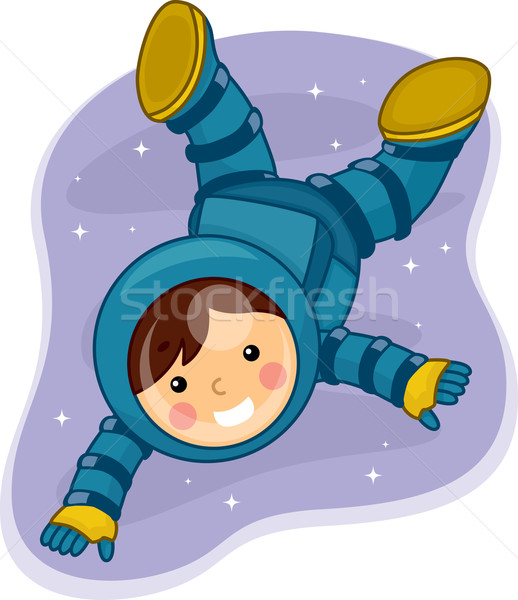 астронавт мальчика иллюстрация молодые мужчины Сток-фото © lenm