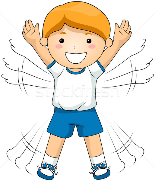 Ugrik fiú vágási körvonal gyermek játék clip art Stock fotó © lenm