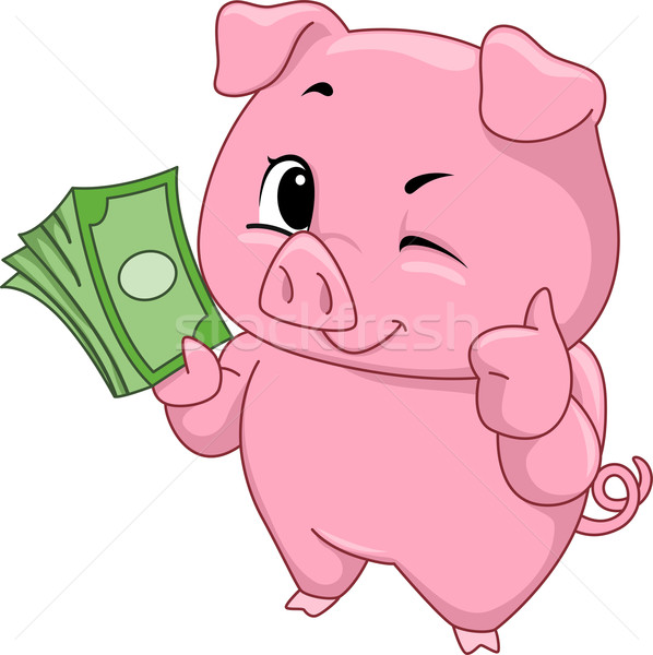 Piggy Saving Stock photo © lenm
