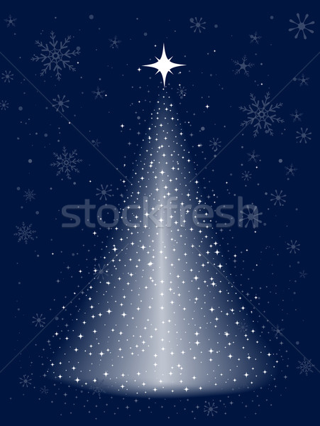Karácsonyfa terv kitörés fény alakú ahogy Stock fotó © lenm