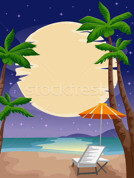 Beach Moon Stock photo © lenm