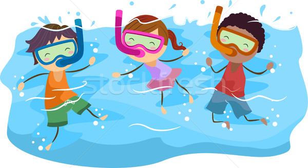 Snorkeling Kids Stock photo © lenm