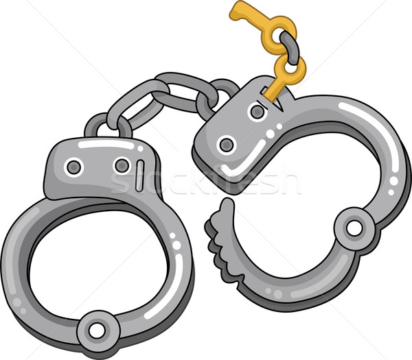 Handcuffs with Keys Stock photo © lenm