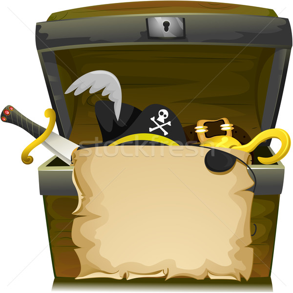 Pirate Treasure Hat Stock photo © lenm