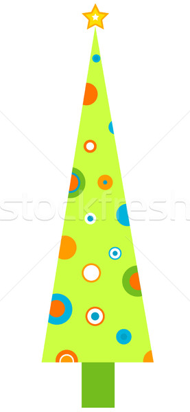 árbol de navidad diseno retro mirar Navidad vacaciones Foto stock © lenm