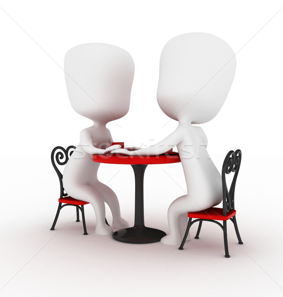 [[stock_photo]]: Couple · date · illustration · mains · tenant · fille · homme