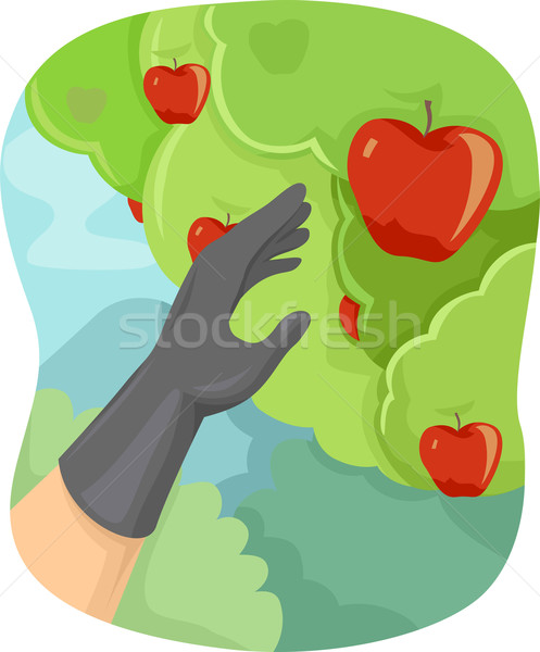 Appel illustratie hand appels natuur Stockfoto © lenm