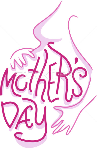 Anyák nap szöveg illusztráció ünnepel terv Stock fotó © lenm