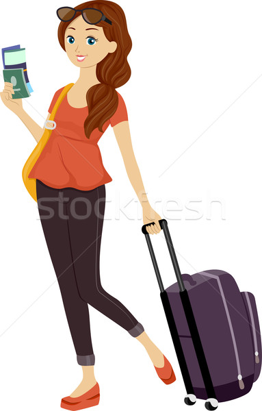 Teen Girl Traveling Stock photo © lenm