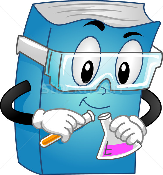 Stock photo: Book Chemistry Mascot Experiment