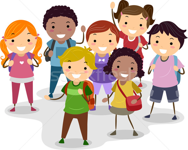 School kinderen illustratie groep kind Stockfoto © lenm