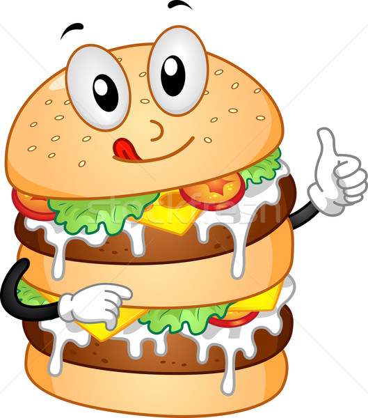 Burger Mascot Stock photo © lenm