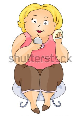 Femme étroit haut fille grasse [[stock_photo]] © lenm