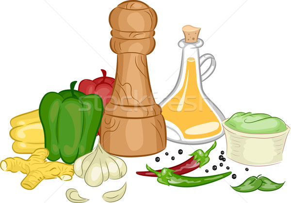 Condiments Spices Stock photo © lenm