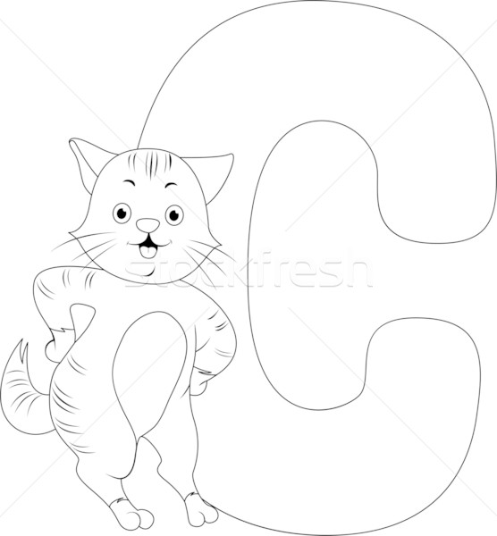 猫 実例 図書 動物 言語 ストックフォト © lenm