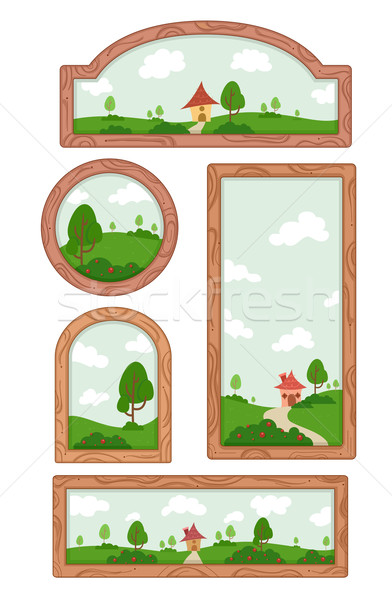 Elementy ilustracja ramki inny Zdjęcia stock © lenm