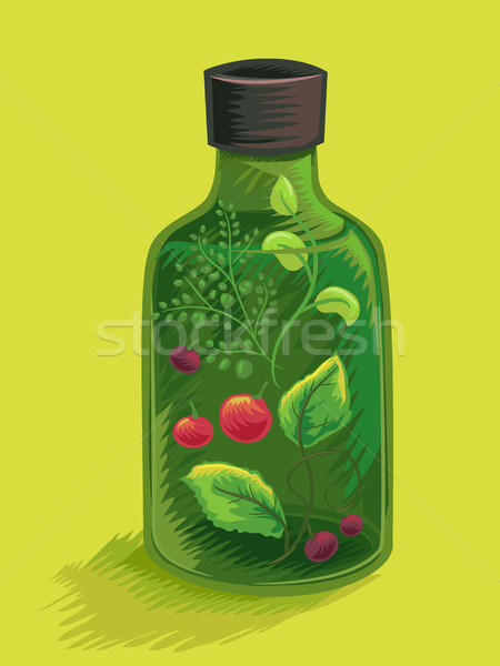 Herbal Mix Bottle Stock photo © lenm