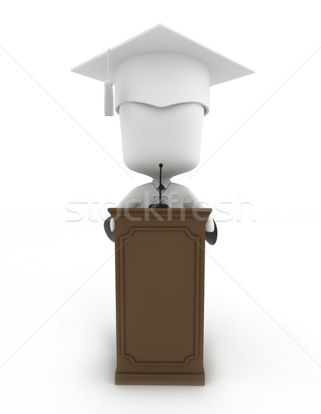 Graduate Giving a Speech Stock photo © lenm
