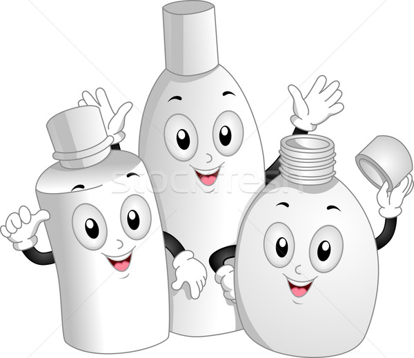 Toiletry Bottles Mascot Stock photo © lenm