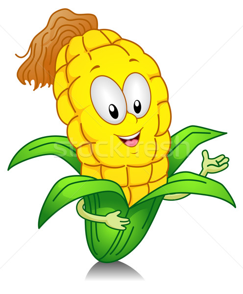 Kukurydza gest ilustracja charakter coś Zdjęcia stock © lenm