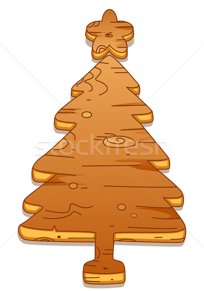 árbol de navidad diseno Navidad pieza madera Foto stock © lenm