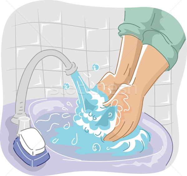 Hand Washing Stock photo © lenm