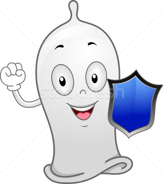 Prezerwatywy tarcza ilustracja gumy wektora Zdjęcia stock © lenm