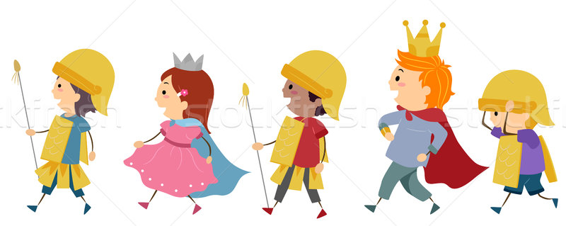 королевский парад иллюстрация дети ребенка мальчика Сток-фото © lenm