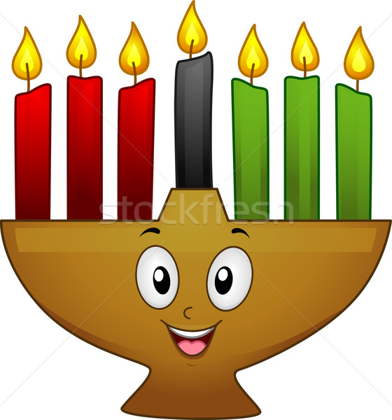 Mascotte illustratie kaarsen vakantie cultuur vector Stockfoto © lenm