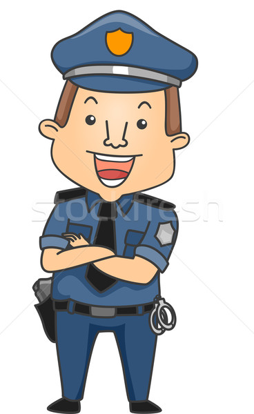 Zawód policjant ilustracja człowiek policji Zdjęcia stock © lenm