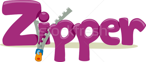 Zipper texte illustration mot éducation lettre [[stock_photo]] © lenm