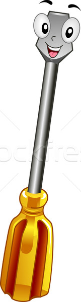 Tournevis mascotte illustration cartoon vecteur clipart Photo stock © lenm