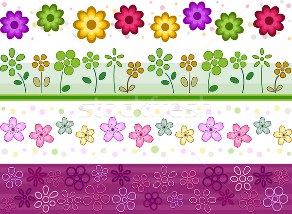Floral Borders Stock photo © lenm