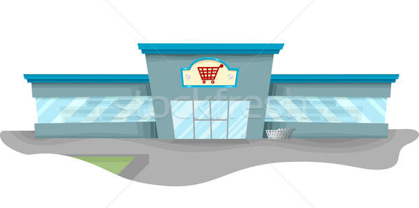 Sklep spożywczy ilustracja przestronny rynku supermarket sklepu Zdjęcia stock © lenm