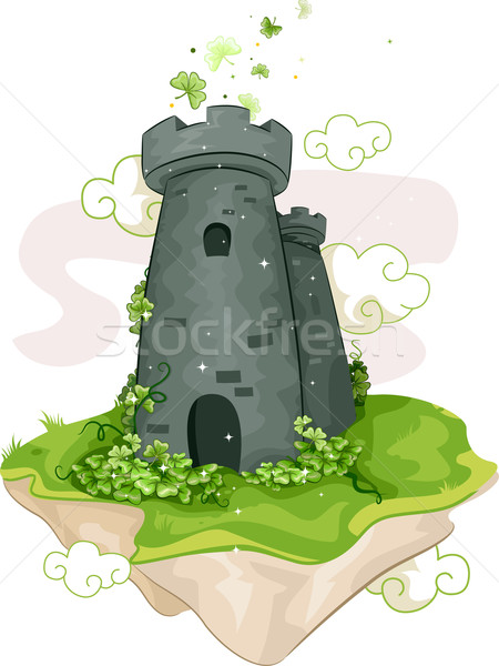 Stockfoto: Toren · illustratie · gebouw · vakantie · viering