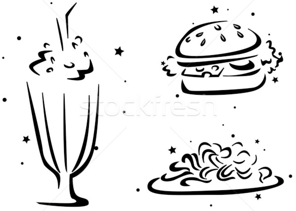 Food Stencil Stock photo © lenm