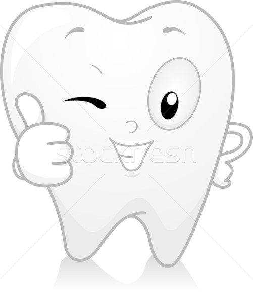 Dents illustration dentaires vecteur isolé Photo stock © lenm