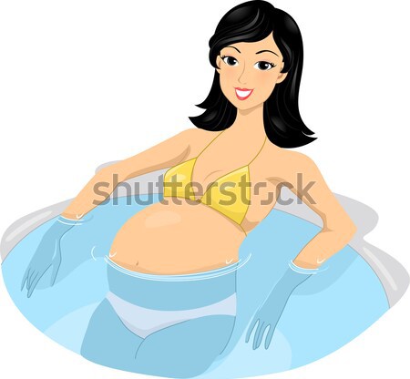 беременности медитации иллюстрация беременная женщина беременна Сток-фото © lenm