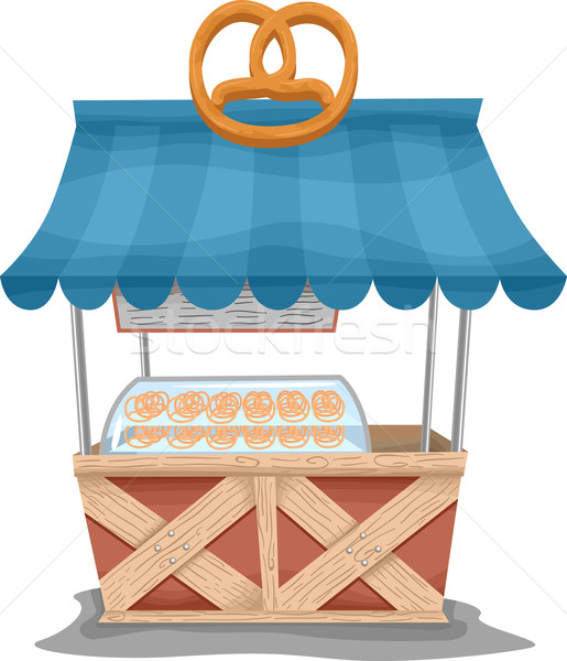 Pretzel Food Cart Stock photo © lenm