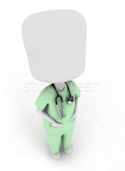 Egészség háziorvos 3d illusztráció férfi bozót öltöny Stock fotó © lenm