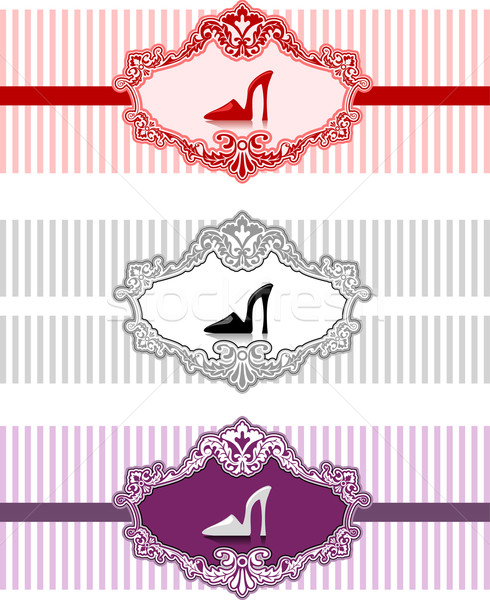 Web Banner Baroque Frame Stock photo © lenm