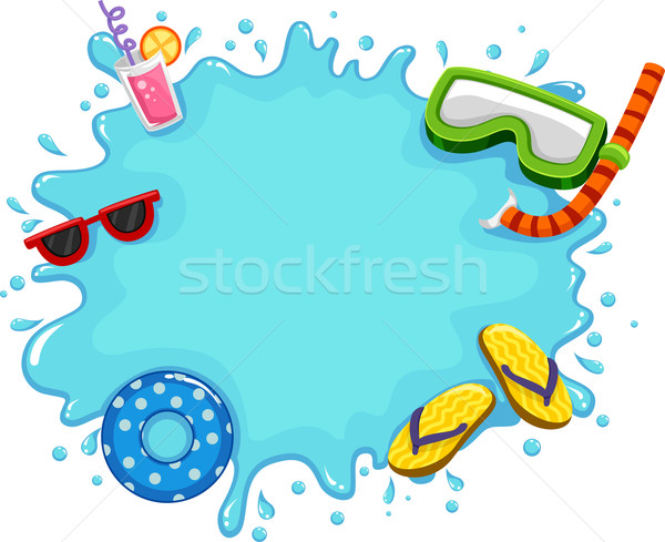 Splash cadre illustration eau écran [[stock_photo]] © lenm
