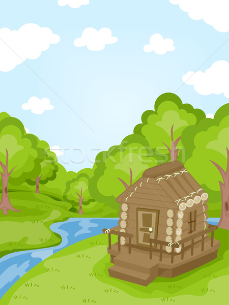 Stock photo: Log Cabin